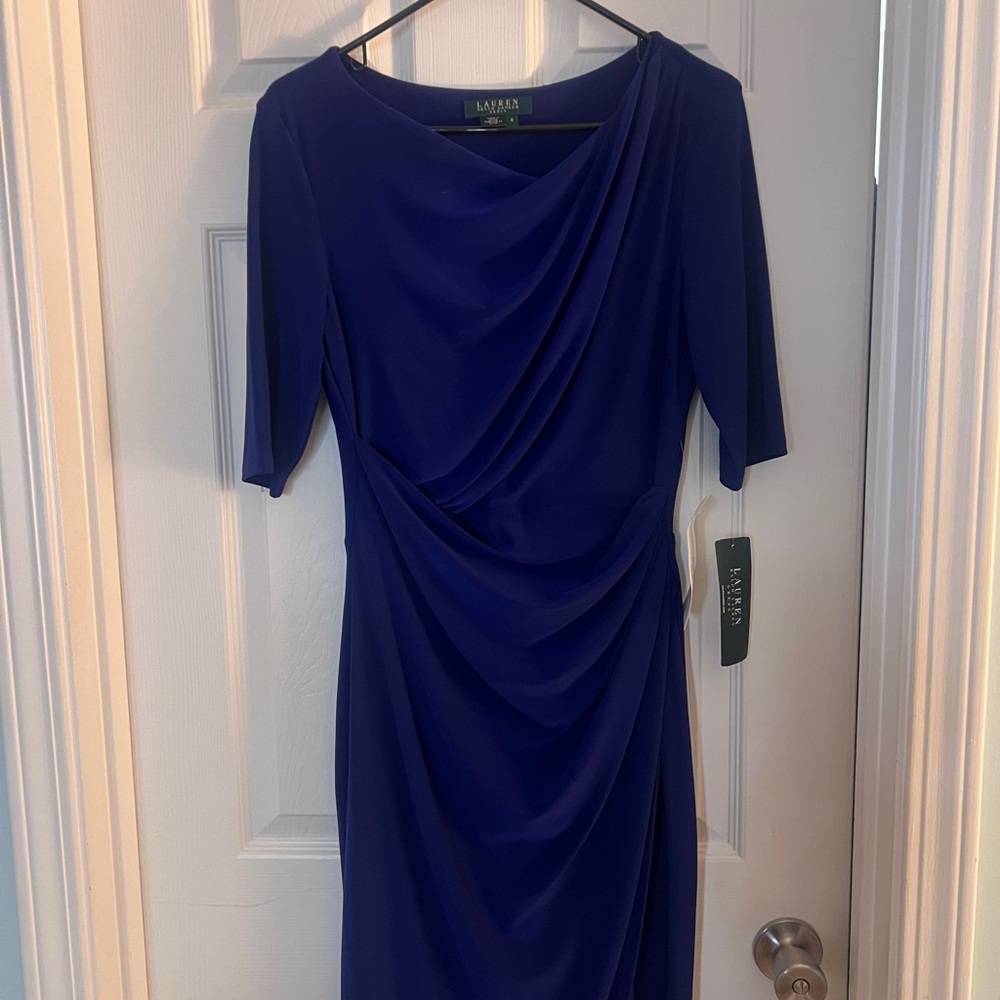 R&M Richards Royal Blue Midi Dress